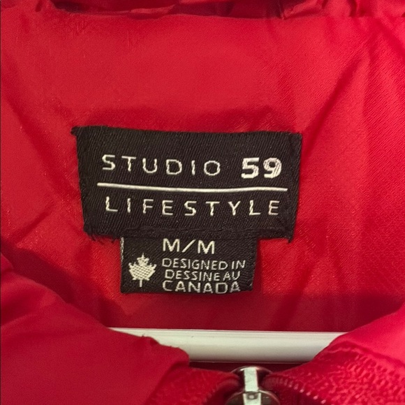 Studio 59 Red Utility Jacket Lightweight Water-Resistant - Picture 2 of 13
